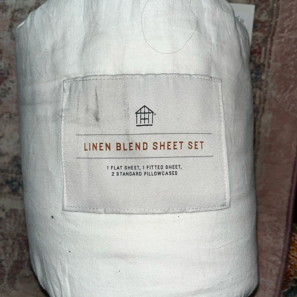 Hearth & Hand Linen Blend Sheet Set - White